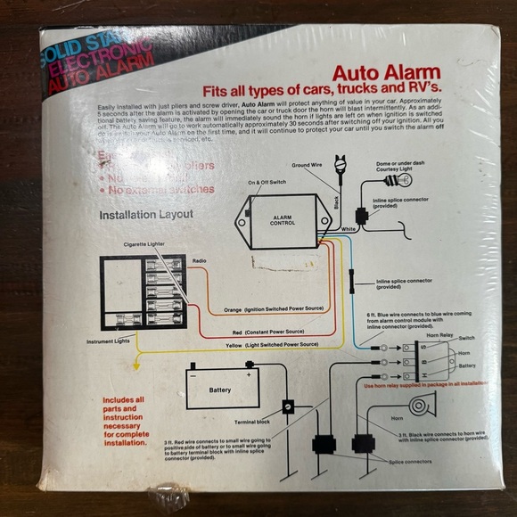 Rare Vintage Solid State Electronic Auto Burglar Alarm Store Display SI-5000 NEW - Picture 6 of 13